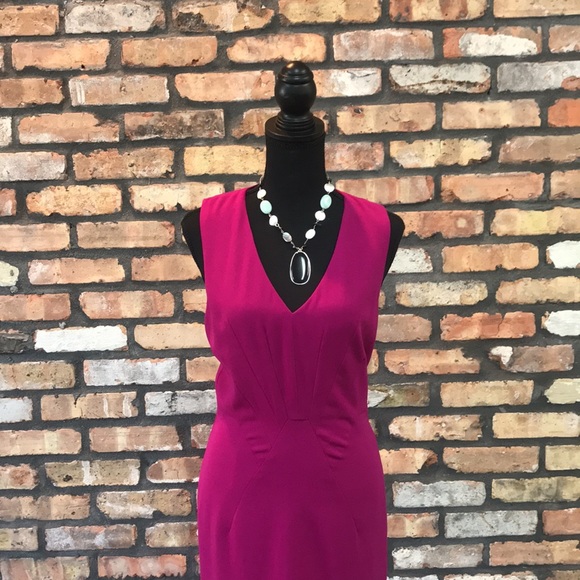 Poppy Lark - Maroon Sleeveless Sheath - Size Small - Picture 2 of 6